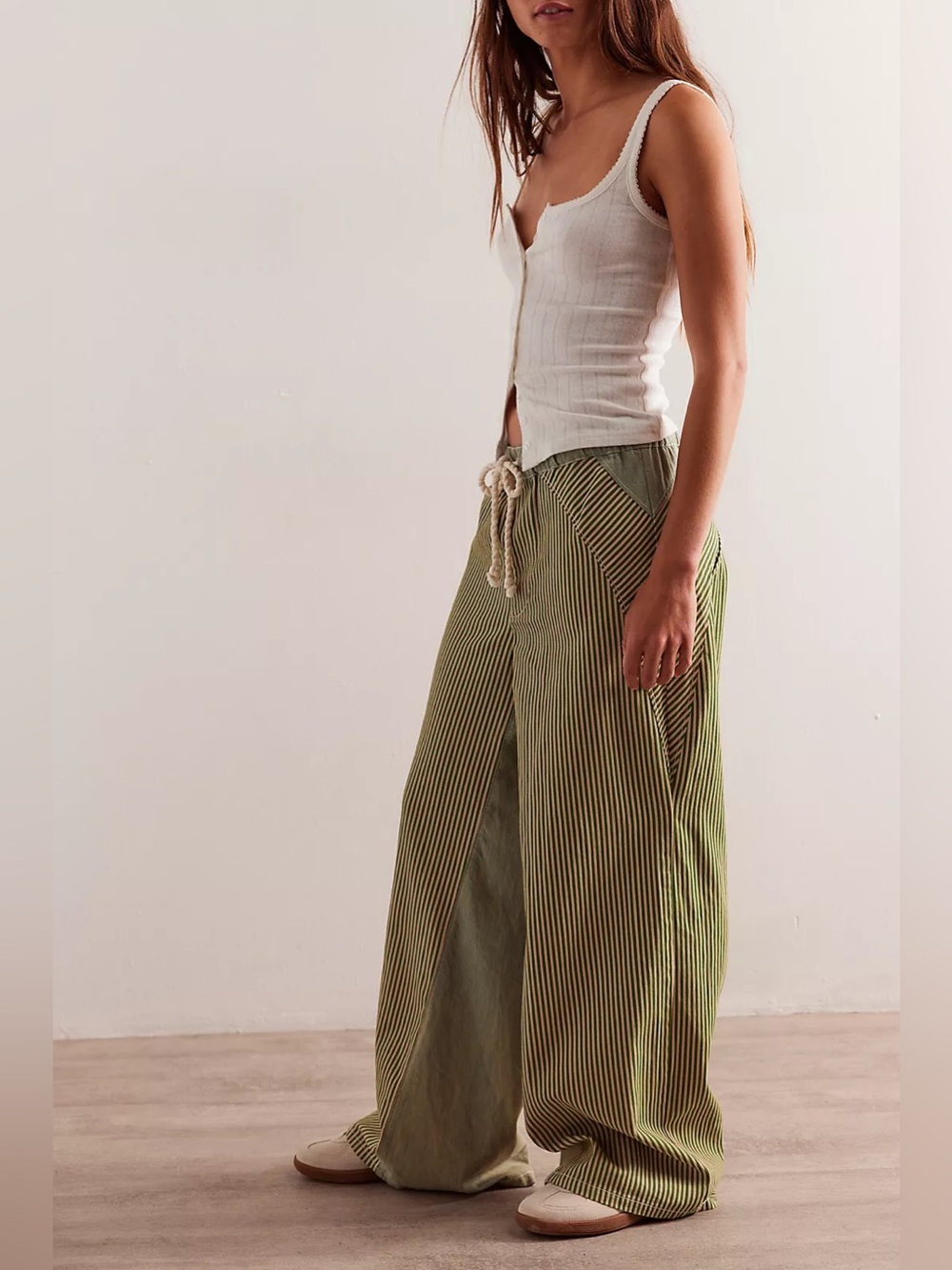 We The Free Milo Striped Pull-On Jeans Size Medium - Picture 3 of 9
